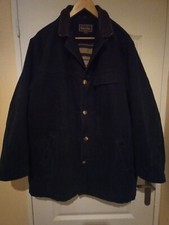 VESTE VINTAGE,COTON BLEU FONCE COL CUIR MARLBORO CLASSICS TAILLE XL/XXL