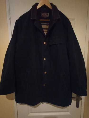 Veste vintage coton bleu fonce - veste,