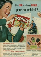 Publicité ancienne lessive Bonux 1961 issue de magazine
