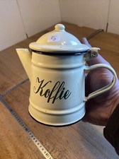N 5 / Ancienne cafetière émaillée Hauteur 15 cm Café
