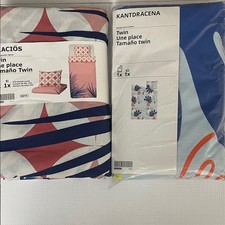 Two Ikea Colorful Twin Bedding