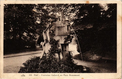 Cpa pau fontaine - gabard, au