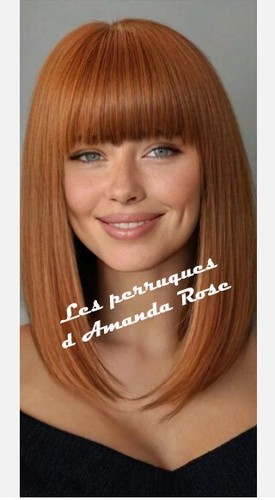 Perruque rousse carré - perruque,