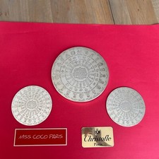 DESSOUS PLAT ET 2 DESSOUS BOUTEILLE FERMIERS GÉNÉRAUX CHRISTOFLE  MÉTAL ARGENTE;