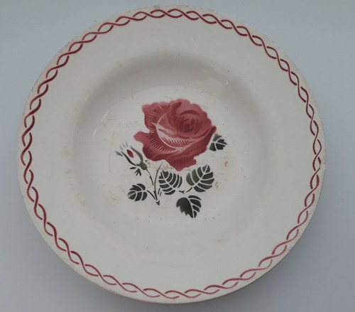 Assiette ancienne faïence - ancienne, en
