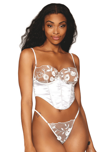 Bustier blanc avec - , armatures