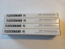 Fleischmann, Train Électrique, Lot De 4 Boites ,Rampes Éclairage Intérieur...