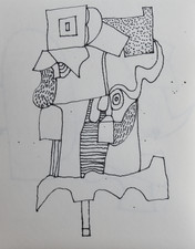 André Mathiau (1933-2013) - art brut (060) - encre