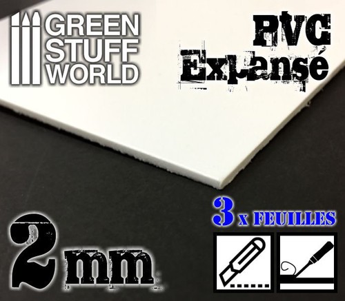 Pvc expansé 2mm rigide - expansé,