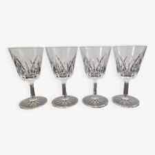Set de 10 verres à pied à vin en cristal ciselé vintage