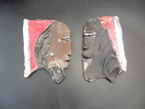 Ceramiques raku tete homme - ceramiques,