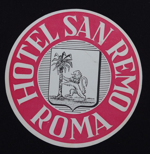 Ancienne étiquette hotel san - ancienne,