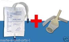 étui penien 25mm + collecteur protections fuites urinaires homme incontinence