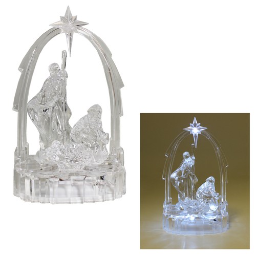 Scène crèche illuminée - scène, de