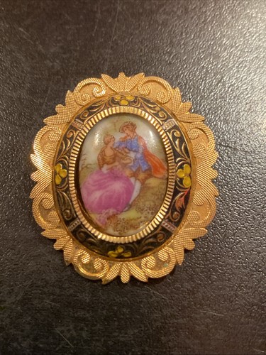 Rare broche ancienne limoges - rare,