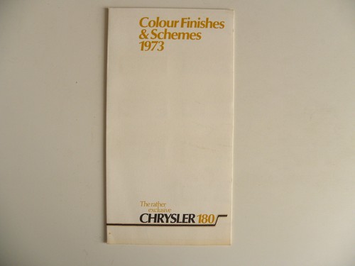 Petite brochure chrysler 180 - petite,