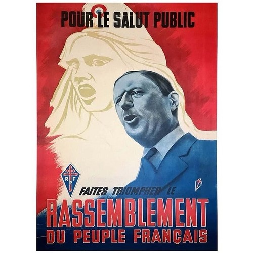 Affiche poster rpr gaulle - poster, de