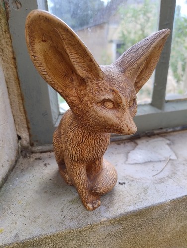 Fennec plâtre patiné - fennec,
