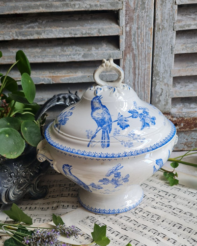 Ancien petite soupiere terre - petite,