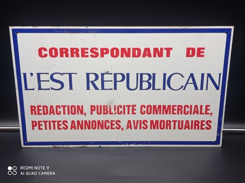 Ancienne plaque publicitaire - plaque,