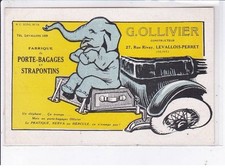 PUBLICITE : fabrique de porte bagage et strapontins OLLIVIER (automobile -