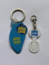 Lot 2 x Jeton De Caddie Porte Clé Aqua land Aqualand Parc D’attraction Aquatique