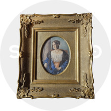 Miniature peinture – Époque Napoléon III (vers 1850–1870) – Portrait homme –