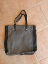 Cartable Grand Sac de cours toile cartable femme besace fourre tout - Gris – Tbe