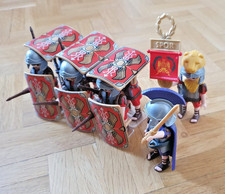 PLAYMOBIL Lot de 8 Soldats Romains Minifigures - Bataillon romain amélioré