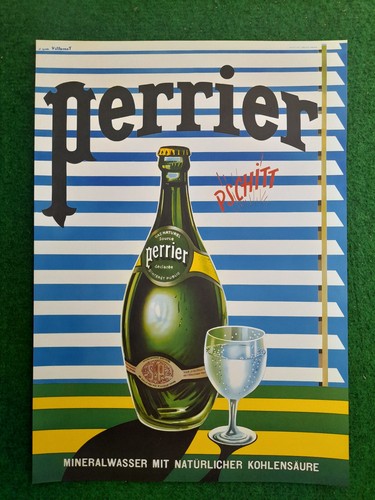 Perrier bouteille affiche - perrier,