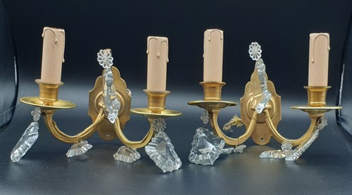 Paire appliques ancienne en - d'appliques,
