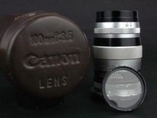 Canon 100mm 3.5 73196 Chrome, Leica screw mount, m39, ltm, Good, Film Tested