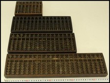 Ancien boulier lot de quatre anciens outils japonais collection bois foncé