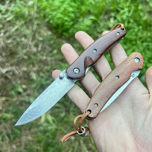 Petit pliant poche acier damas - petit,