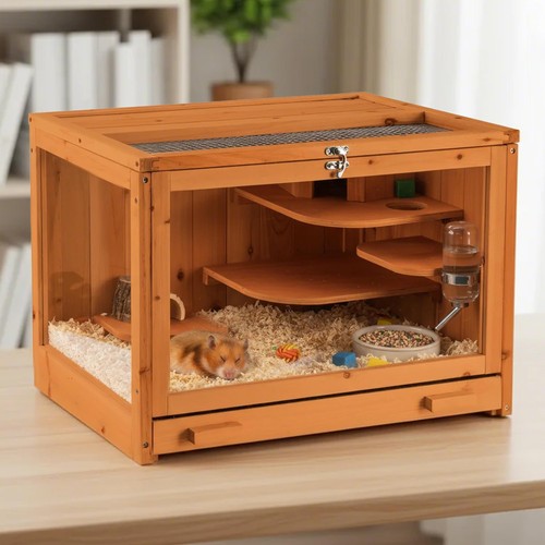 New wooden hamster - wooden, |