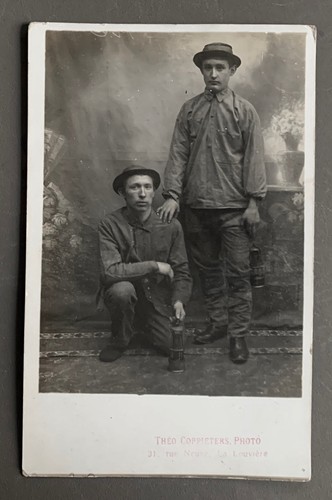 Carte photo ancienne mineurs - carte,