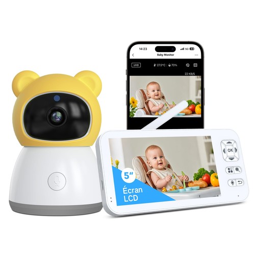 Moniteur vidéo pour bébé - pour, 2k