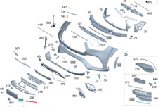 Support de plaque d'immatriculation avant MERCEDES-BENZ GLE W167 AMG A1678852500