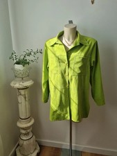 Veste vert pomme en suedine