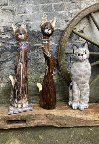 Skulpture bois chat - skulpture,