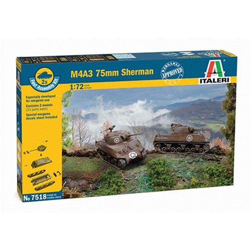 Sherman kit 72 italeri - m4, a3