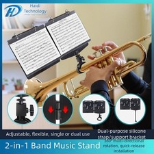Support Musique Réglable Clip Portable avec 10 Folio pour Pages pour Musiciens