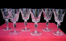 SAINT LOUIS CAMARGUE 6 WINE GLASSES WEINGLÄSER VERRES A VIN CRISTAL TAILLE B
