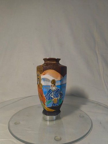 Ancien vase hexagonal satsuma - vase,