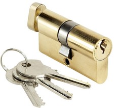 Cylindre de porte 30x30 mm Barillet de serrure à bouton 3 clés-BRICARD