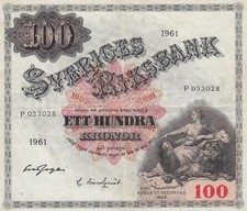 Suède 100 Kronor - Svea -