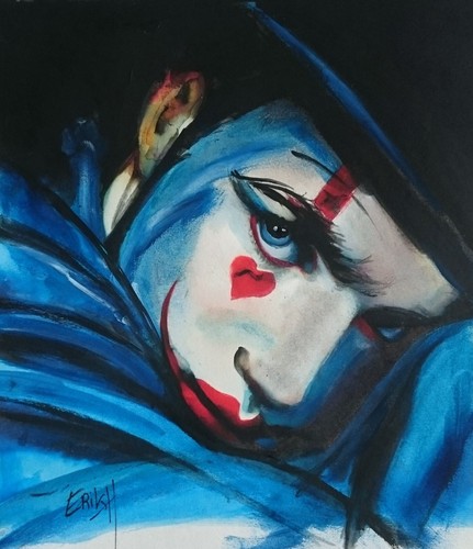 Clown lover peinture unique - peinture,
