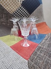 Cristal d'Arques 7 verres a vin  en cristal modèle tuilerie 