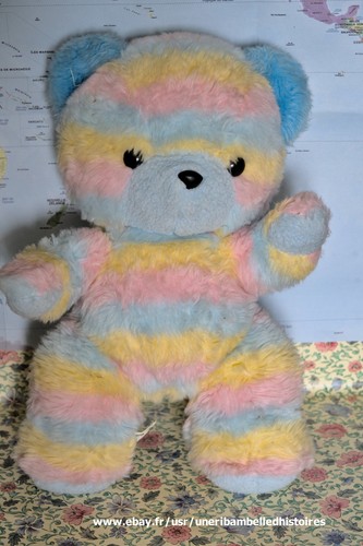 Ours peluche multicolore - ours, en