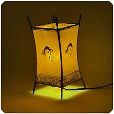 Lampe Sur Pied Marocaine Orientale En Cuir Lampe Hennalampe Cuir Carre